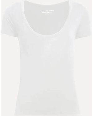 Another Tomorrow Ballet Scoop Tee - White