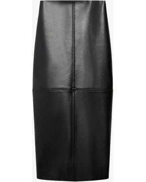 Another Tomorrow Seamed Pencil Skirt - Gray