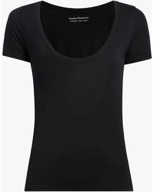 Another Tomorrow Ballet Scoop Tee - Black
