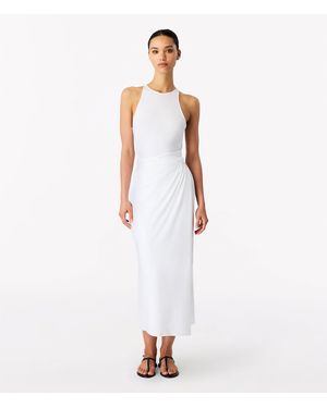 Another Tomorrow Wrap Dress - White