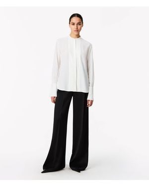Another Tomorrow Tuxedo Shirt - White