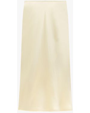 Another Tomorrow Satin Skirt - Natural