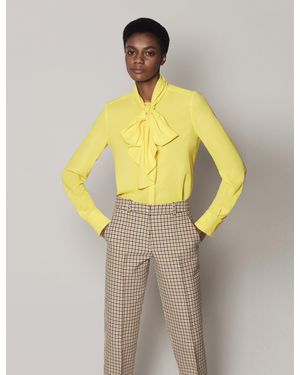 Another Tomorrow Bow Blouse - Yellow