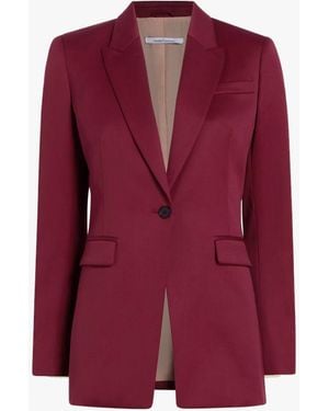 Another Tomorrow Single Button Jacket - Red