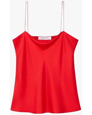 Another Tomorrow Silk Camisole - Red