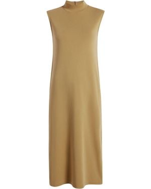 Another Tomorrow Luxe Seamed Dress - Natural