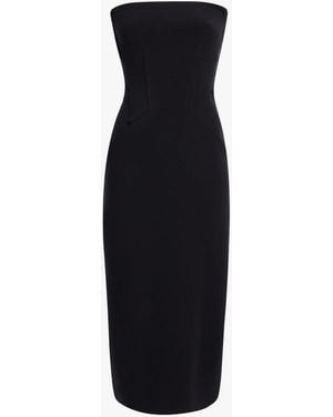 Another Tomorrow Doppio Structured Dress - Black