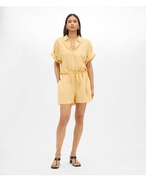 Another Tomorrow Voile Drawcord Short - Yellow