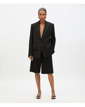 Another Tomorrow Oversized Tailored Jacket - Black