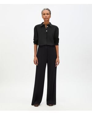 Another Tomorrow Fluid Jersey Track Pant - Black