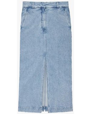 Another Tomorrow Denim Pencil Skirt - Blue