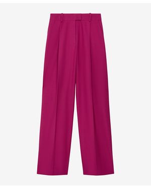 Another Tomorrow Relaxed Wide Leg Pant - Pink