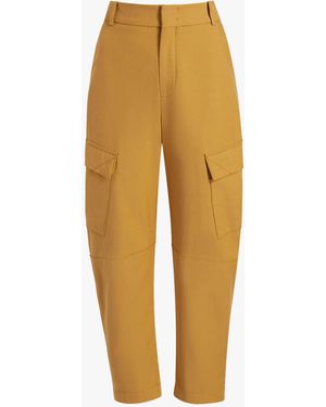 Another Tomorrow Curved Cargo Pant - Yellow