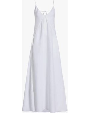 Another Tomorrow Seamed Slip Dress - White
