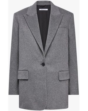 Another Tomorrow Tailored Cashmere Jacket - Gray