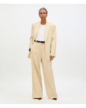 Another Tomorrow Oversized Tailored Jacket - Natural