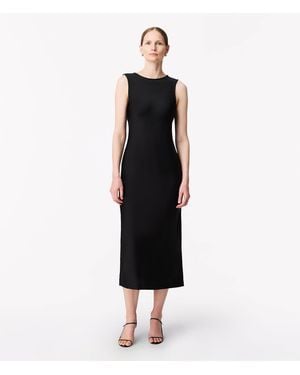 Another Tomorrow Cowl Back Dress - Black