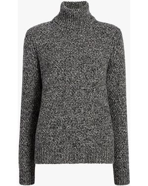 Another Tomorrow Cashmere Turtleneck/Ivory - Gray