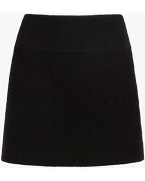 Another Tomorrow Boucle Short Skirt - Black