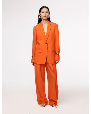 Another Tomorrow Oversized Blazer - Orange