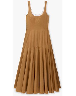 Another Tomorrow Tank Flare Dress - Natural