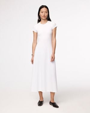 Another Tomorrow Fitted Tee Dress - White