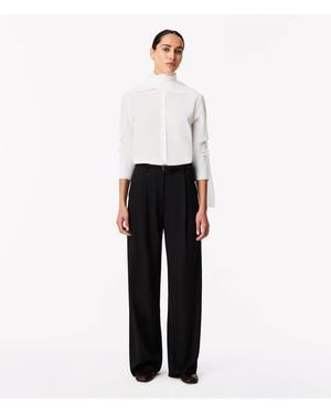 Another Tomorrow Signature Bow Blouse - White