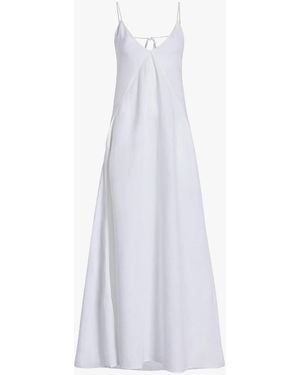 Another Tomorrow Seamed Slip Dress - White