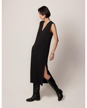 Another Tomorrow V-Neck Sheath Dress - Natural