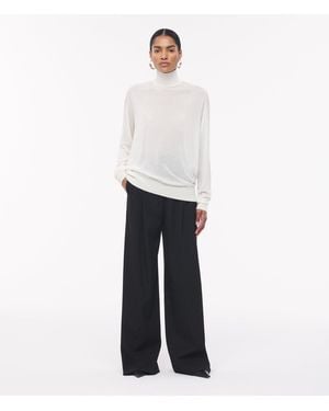 Another Tomorrow Featherweight Turtleneck - White