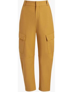 Another Tomorrow Curved Cargo Pant - Yellow