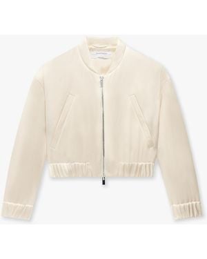Another Tomorrow Satin Bomber - Natural