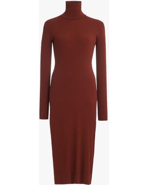 Another Tomorrow Turtleneck Sweater Dress - Red