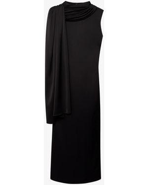 Another Tomorrow Scarf Dress - Black