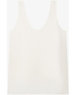 Another Tomorrow Silk Tank - White