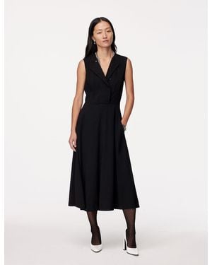 Another Tomorrow Paneled Dress - Black