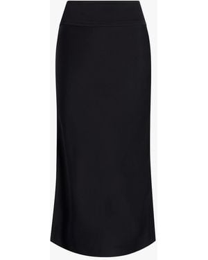 Another Tomorrow Bias Slip Skirt - Black