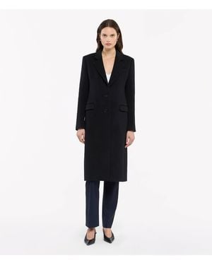 Another Tomorrow Cashmere Tailored Coat - Black