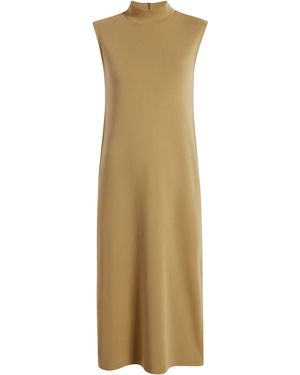 Another Tomorrow Luxe Seamed Dress - Natural