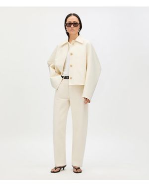 Another Tomorrow Short Mac Blouson - Natural