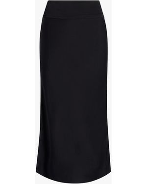 Another Tomorrow Bias Slip Skirt - Black