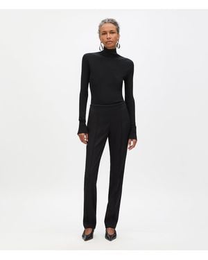 Another Tomorrow Slim Trouser - Black
