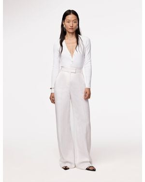 Another Tomorrow Ribbed Cardigan - White