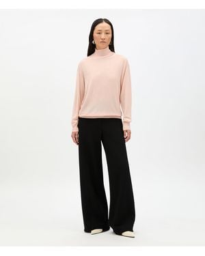 Another Tomorrow Featherweight Turtleneck - White