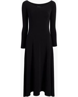 Another Tomorrow Leotard Dress - Black