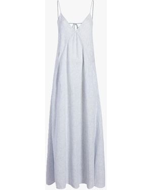 Another Tomorrow Seamed Slip Dress - White