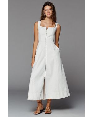 ALIGNE Paisley Sleeveless Zip-Front Maxi Dress - Grey