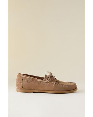 Vagabond Shoemakers Vagabond Loui Suede Boat Shoes - Natural