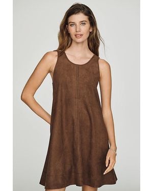 Maeve Keiko Suede Mini Dress By - Brown