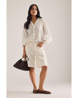 Pilcro The Adi Mid-Rise Relaxed Shorts By - Natural